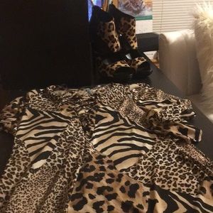 Animal print dress.